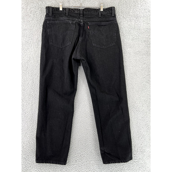 VTG Levi's 505 Jeans Mens 40x30 (38x29) Black Regular Fit Straight Leg Denim USA - Picture 2 of 12